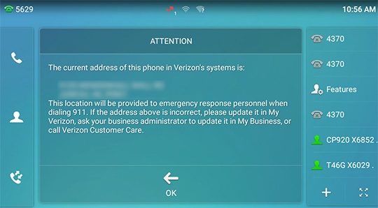 911 address screen