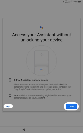 Voice Match setup
