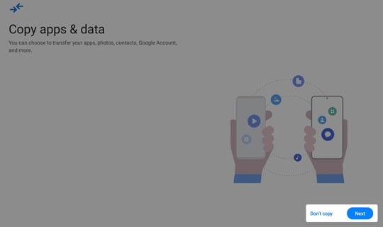 Copy apps & data