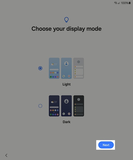 Taking care screen