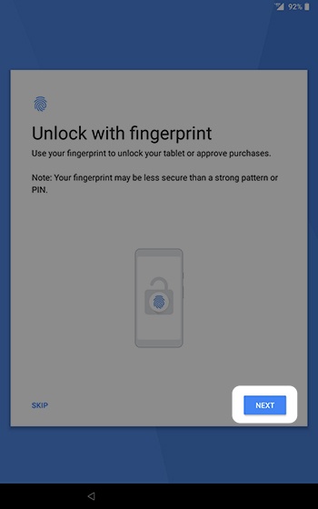 Set up fingerprints