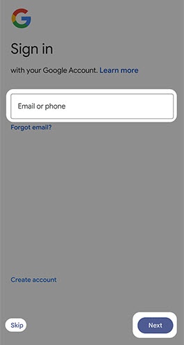 Gmail sign in