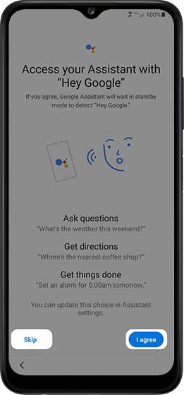 Google Assistant screen