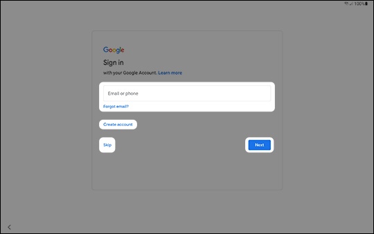 Google sign in