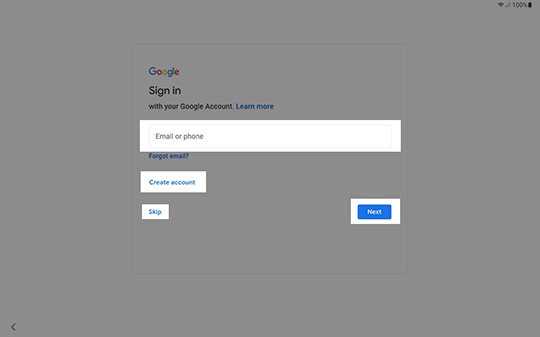 Google sign in