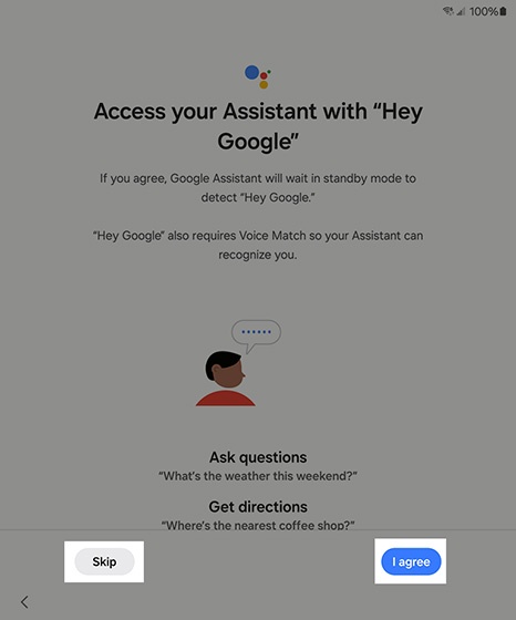 Google Assistant screen