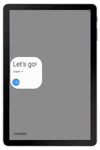 Let's go, select a language screen
