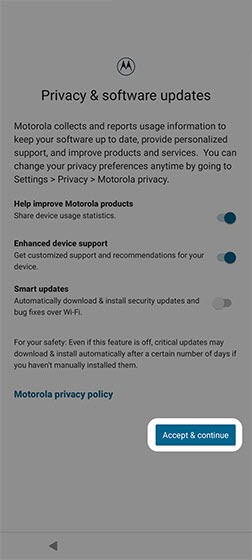 Motorola privacy