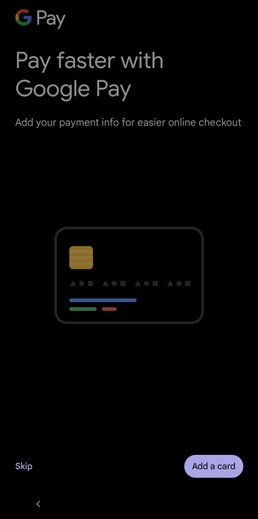 Google Pay setup