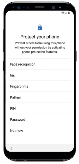 Select a screen lock option