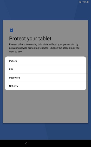 Set up screen lock