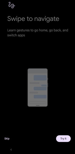 Swipe to navigate your phone