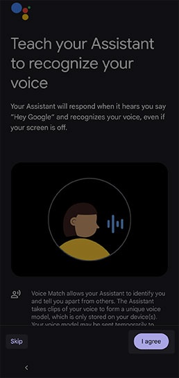 Activate Voice Match