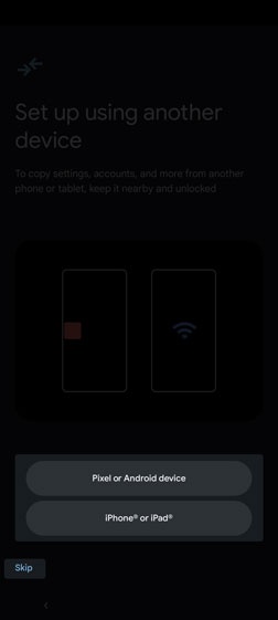 Set up using another device