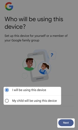 Select the phone user screen