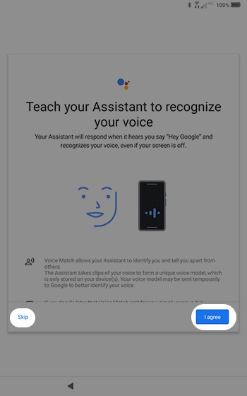 Voice Match setup