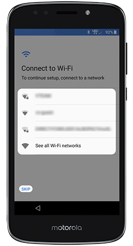 Select a network then enter the password