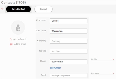 Click Save Contact