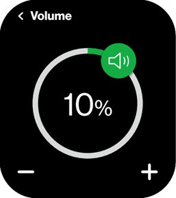 Adjust Volume slider