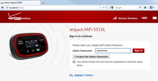 Verizon Jetpack 4G LTE Mobile Hotspot MiFi 5510L - LED Status Indicators