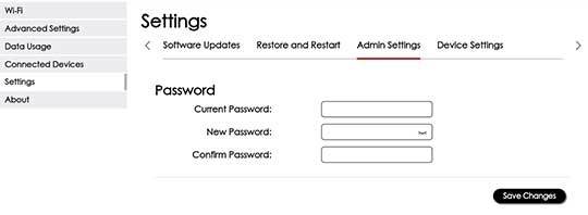 Change admin password