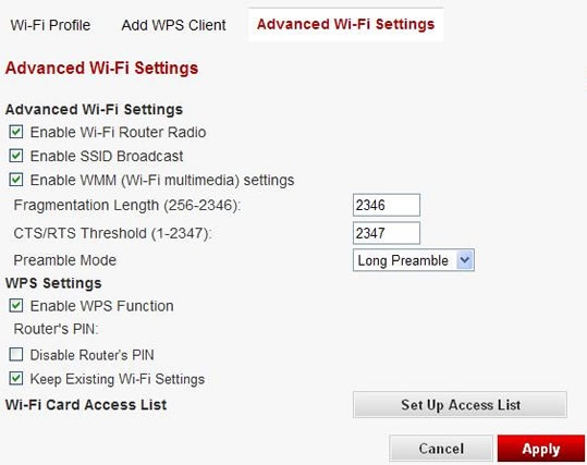 Click Setup Access List