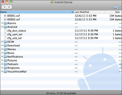 Android File Transfer window