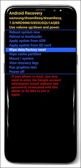 Samsung Galaxy S8 / S8+ - Factory Data Reset (Powered Off)