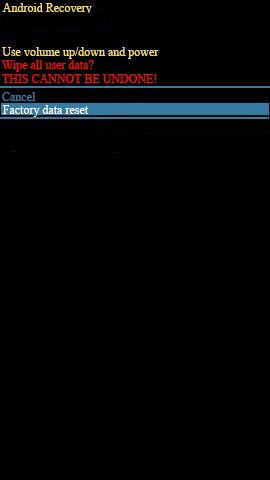 Wipe user data