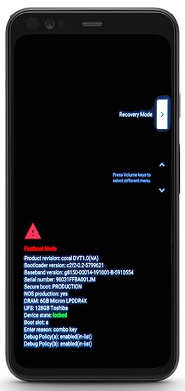 Android Recovery Screen With Recovery Mode