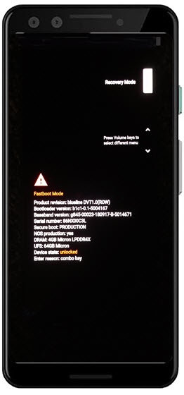 Android Recovery Screen With Recovery Mode