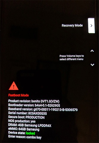Android Recovery Screen With Recovery Mode
