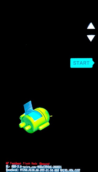 Android Recovery start Screen