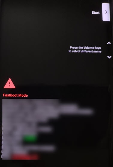 Android Recovery Screen