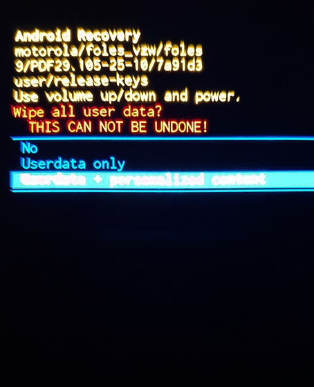 Android Recovery user data