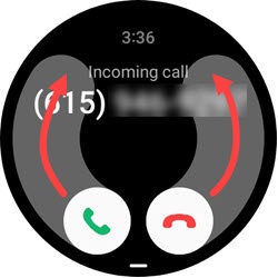 Can samsung watch online answer calls