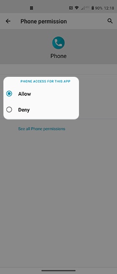 App permissions