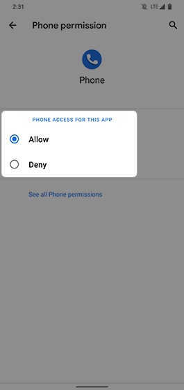 App permissions
