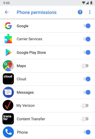 App Permissions Screen
