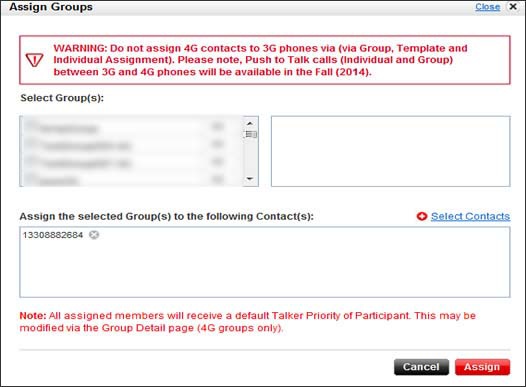Assign contacts to enterprise groups