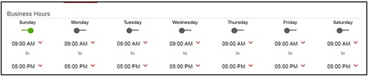 Business hours