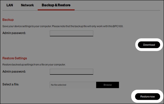 Backup and restore