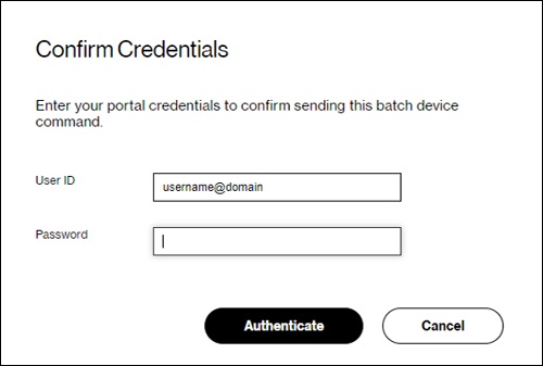 Enter admin credentials