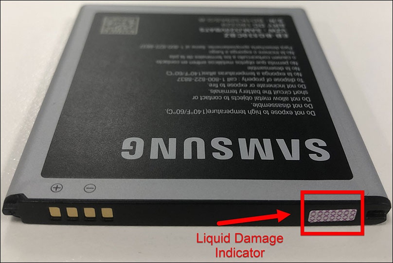 Battery Liquid Damage Indicator