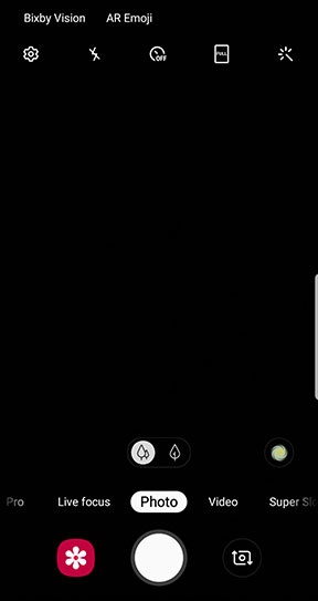 Open Bixby Vision via Camera