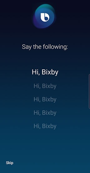 Bixby set up voice capture