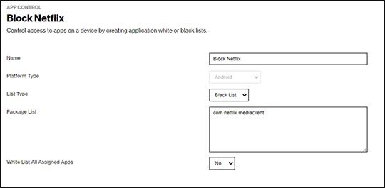 Example policy