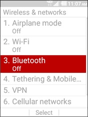 Bluetooth screen