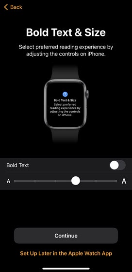 Restore from backup or set online up as new apple watch