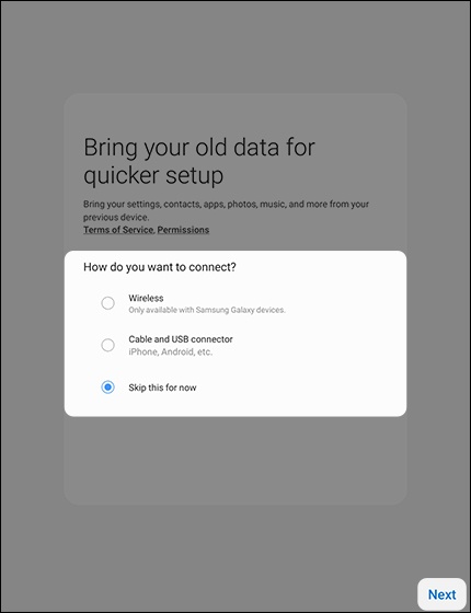 Bring old data screen